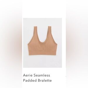 Aerie Seamless Padded Bralette Nude/Beige Color Size Small